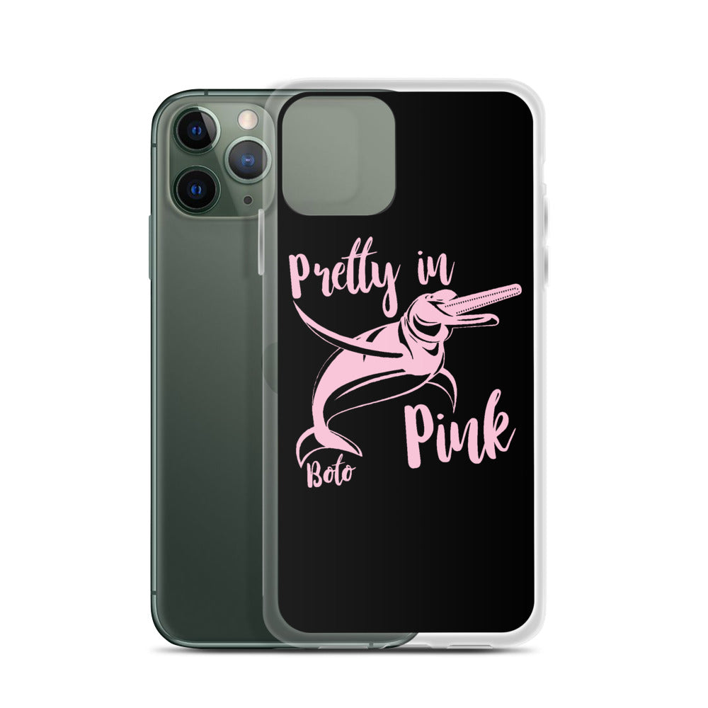 Pretty in Pink iPhone Case Black - Splashing Apparel