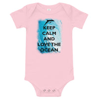 Keep Calm and Love the Ocean Baby Onesie - Splashing Apparel