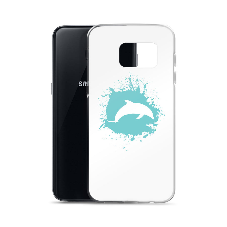 Dolphin Splash Samsung Case White - Splashing Apparel