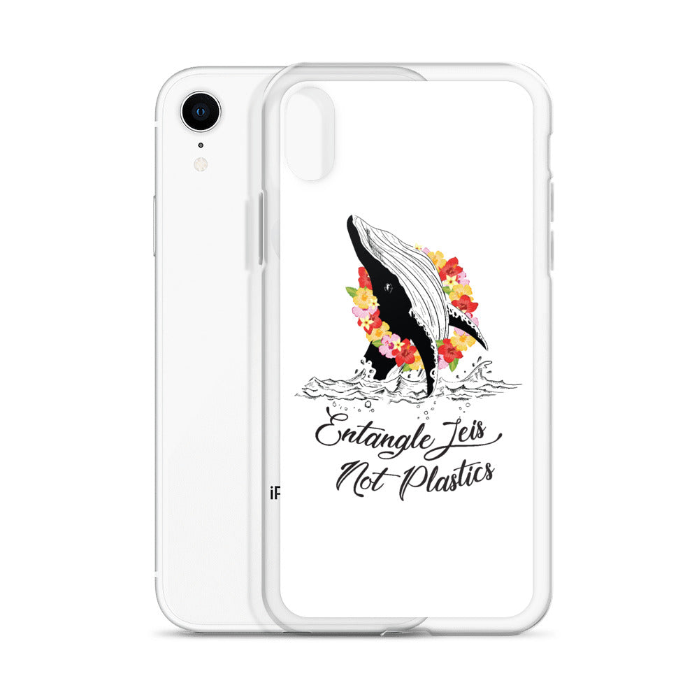 Entangle Leis Not Plastics iPhone Case White - Splashing Apparel
