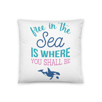 Free in the Sea Pillow - Splashing Apparel