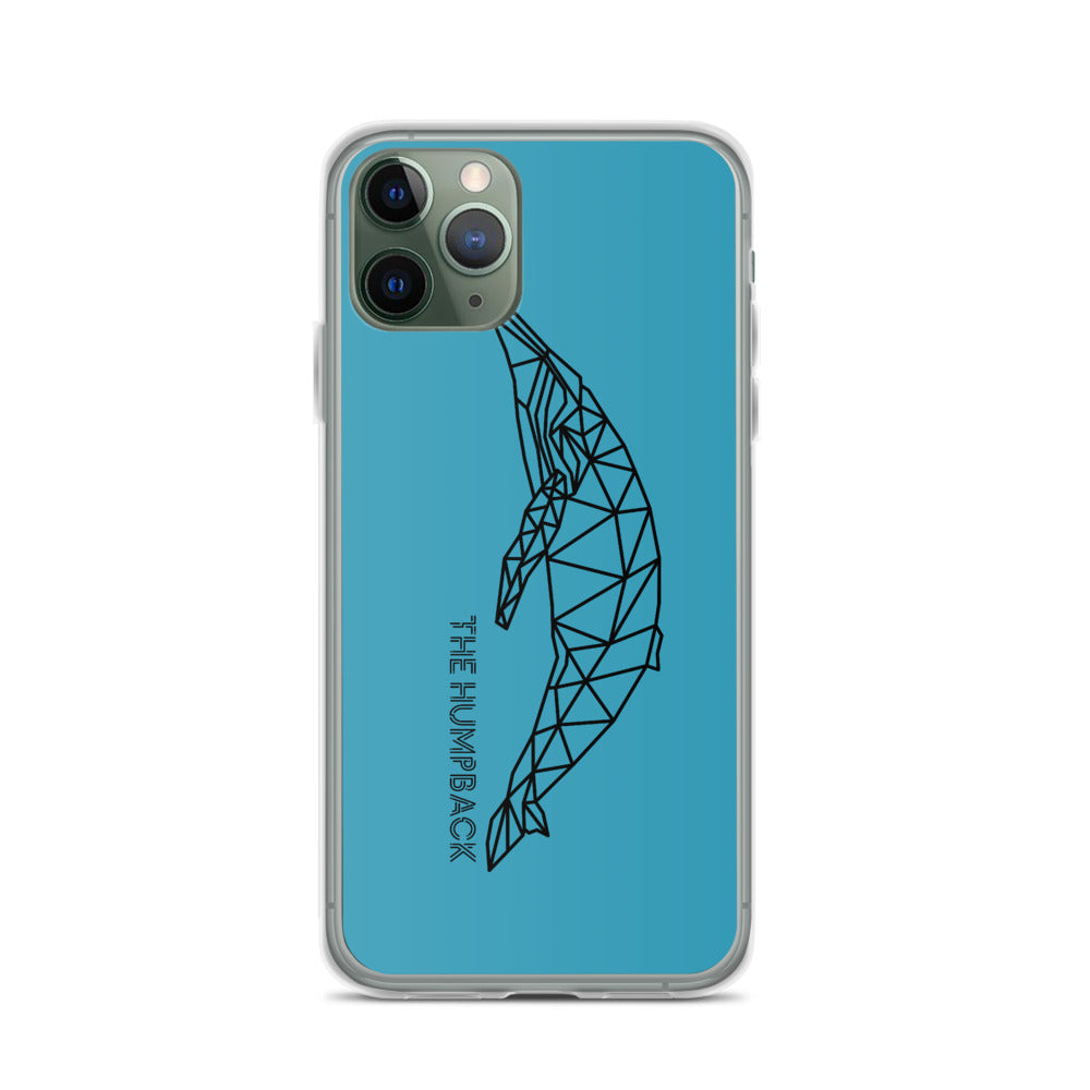Geometric Humpback iPhone Case Blue - Splashing Apparel