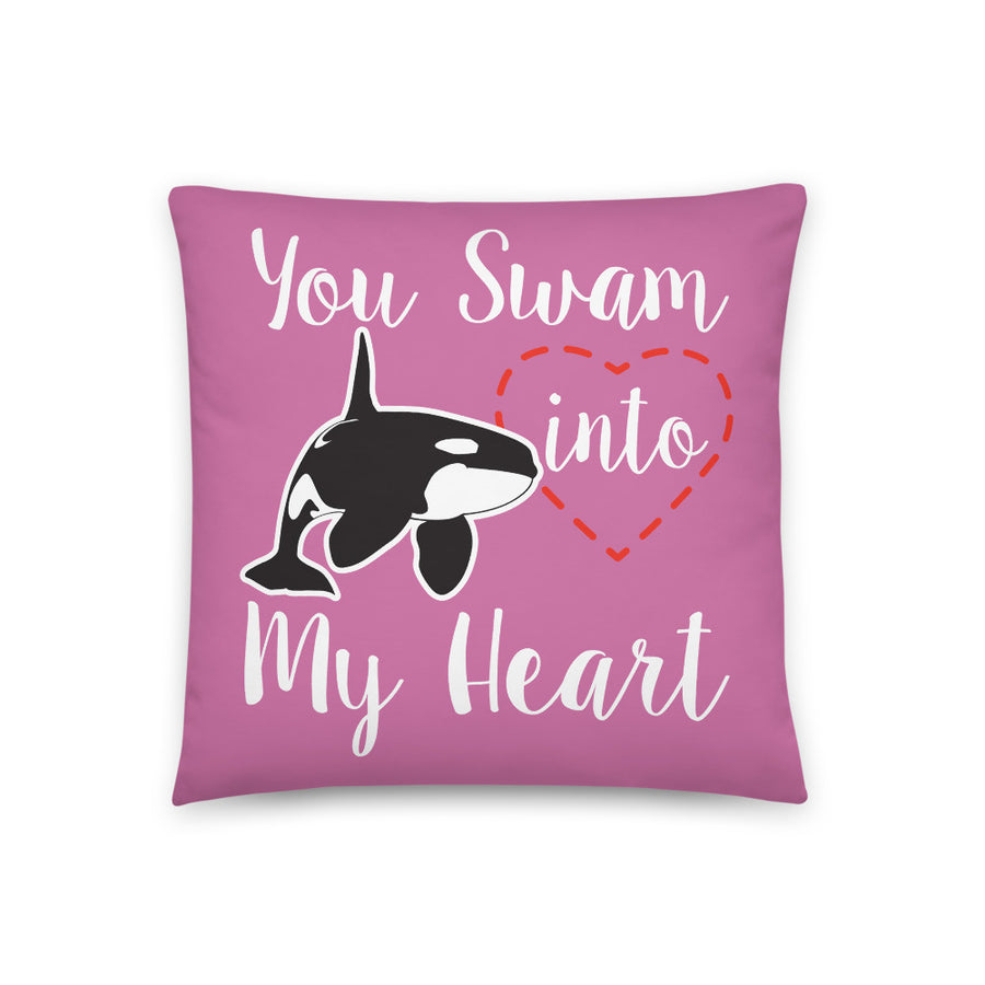 You Swam into My Heart Pillow - Splashing Apparel