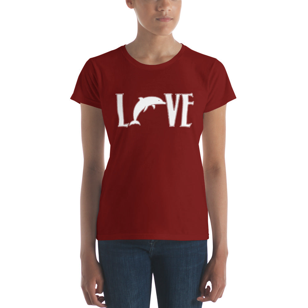 Love Dolphins Women's Shirt - Splashing Apparel