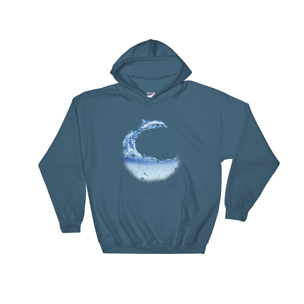 Aqua Dolphin Hoodie - Splashing Apparel