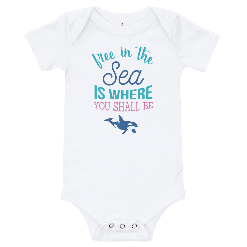 Free in the Sea Baby Onesie