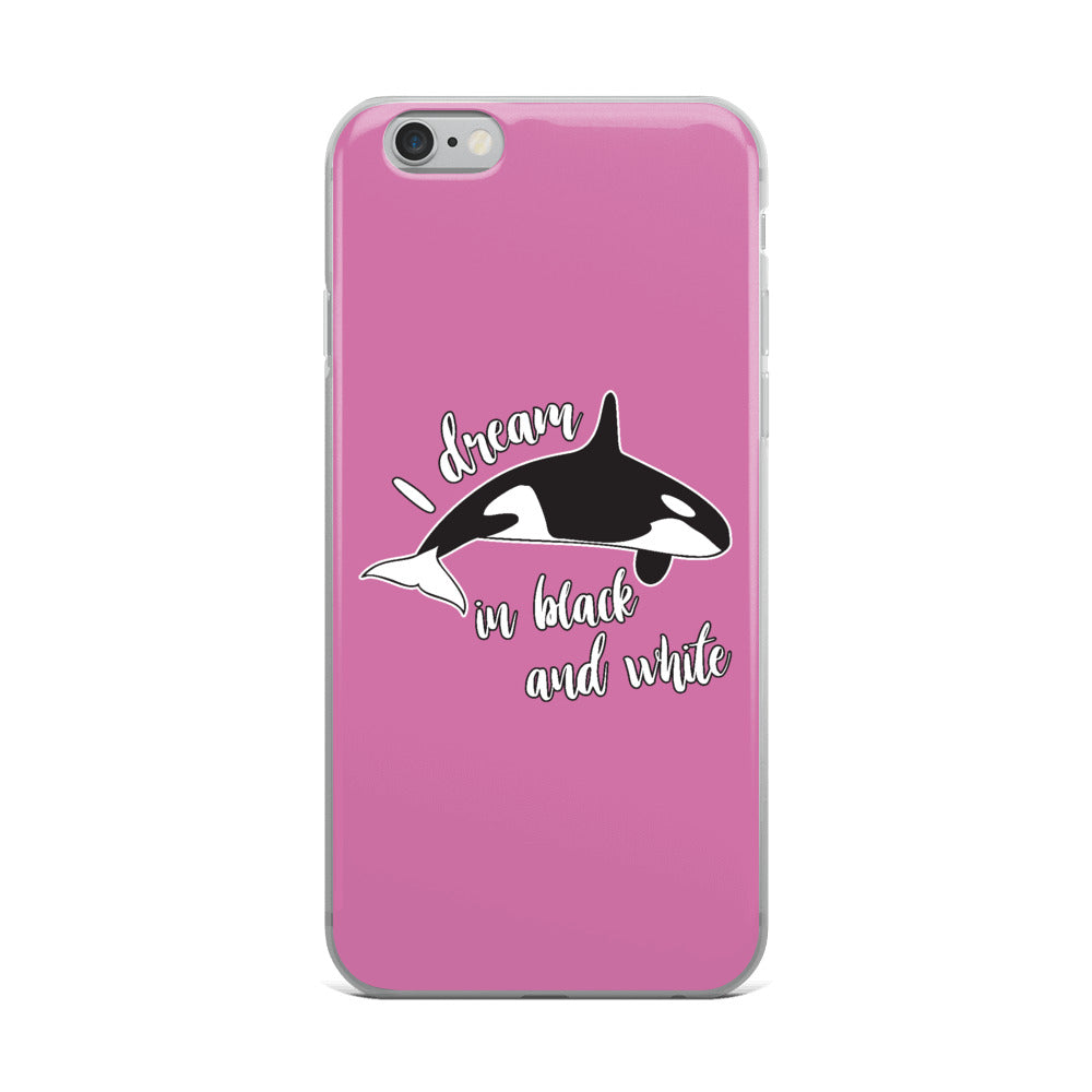 Dream in Black and White iPhone Case Pink - Splashing Apparel