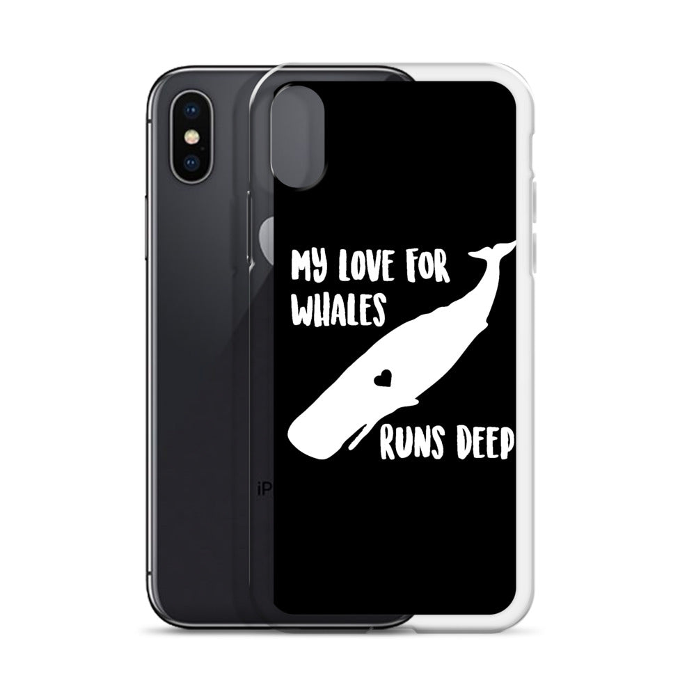 My Love Runs Deep iPhone Case Black - Splashing Apparel