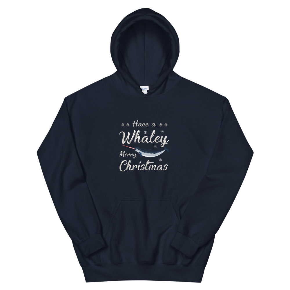 Candy Cane Narwhal Hoodie - Splashing Apparel