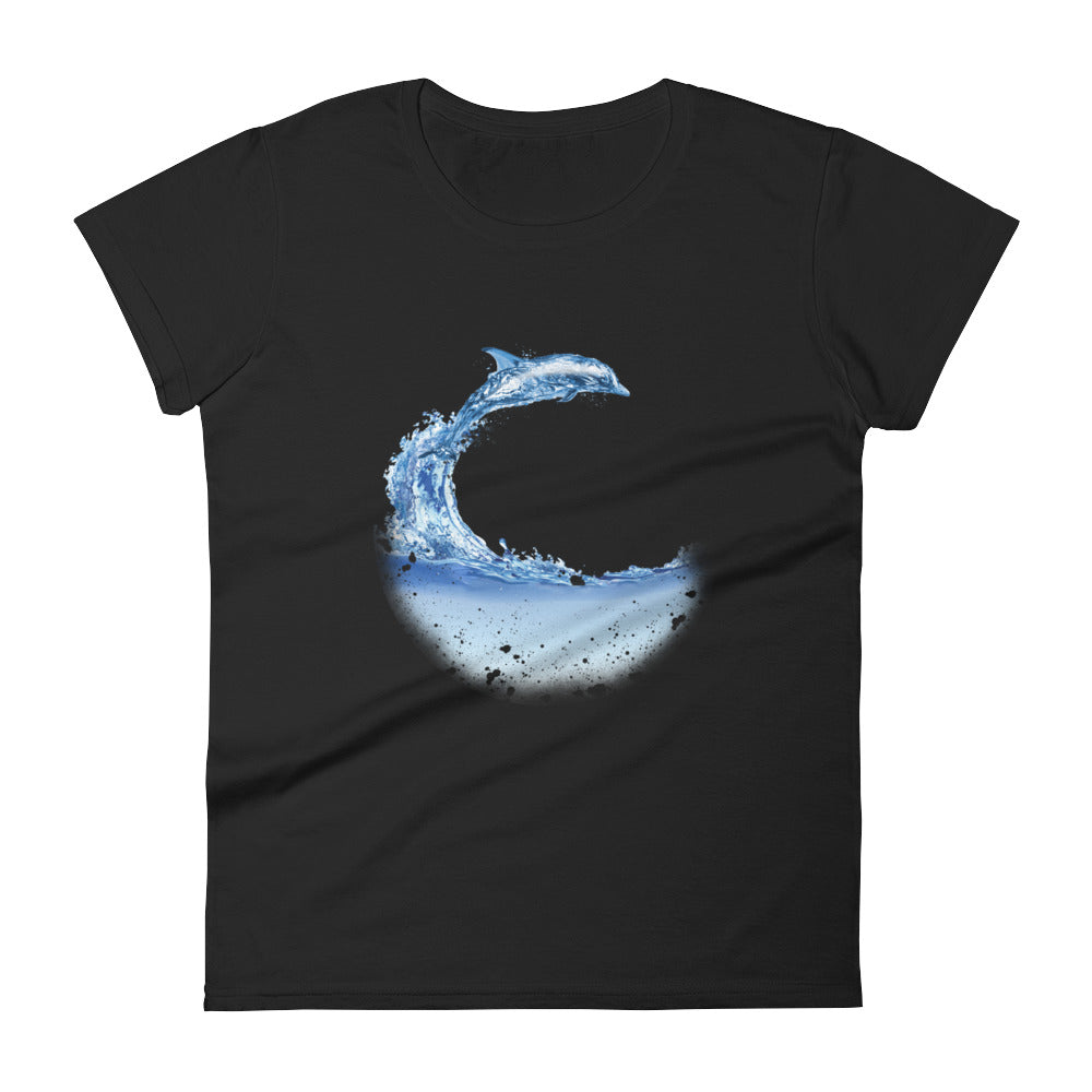 Aqua Dolphin Women's Shirt - Splashing Apparel