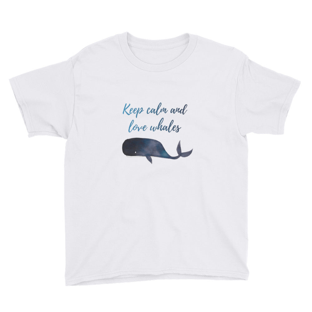 Keep Calm and Love Whales Kids Shirt - Splashing Apparel