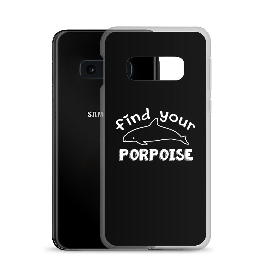 Find Your Porpoise Samsung Case Black - Splashing Apparel