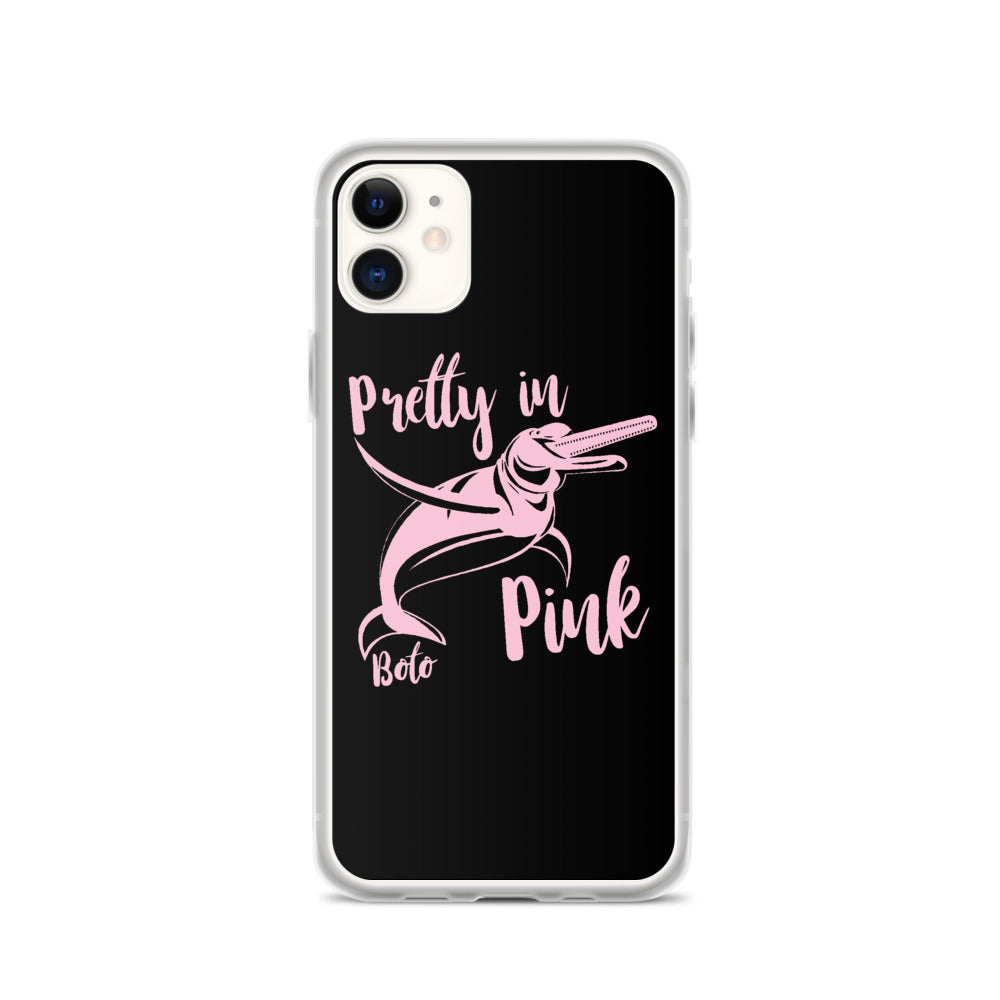 Pretty in Pink iPhone Case Black - Splashing Apparel