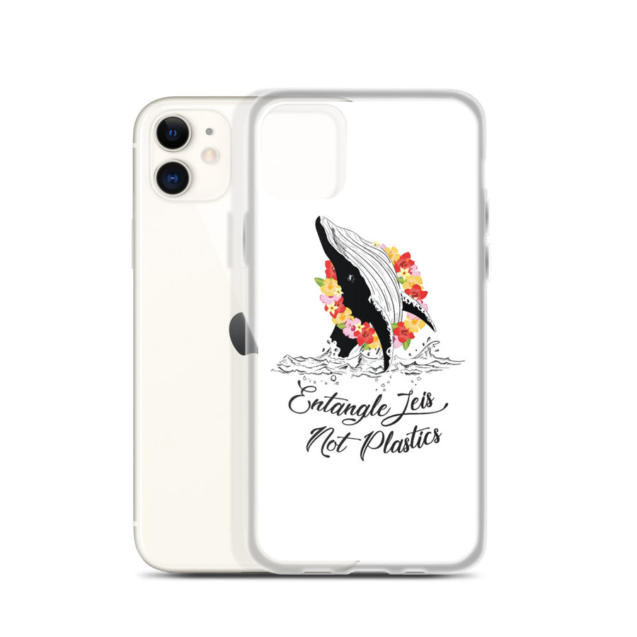 Entangle Leis Not Plastics iPhone Case White - Splashing Apparel