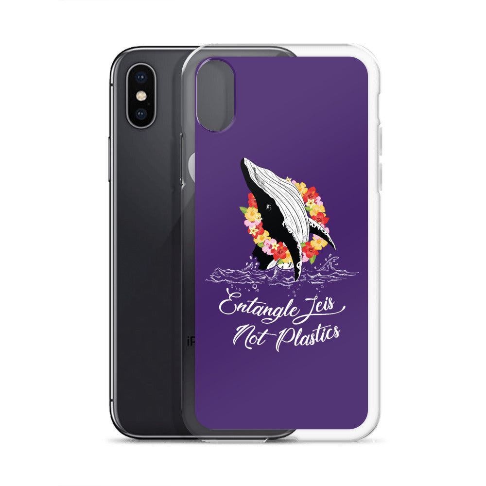 Entangle Leis Not Plastics iPhone Case Purple - Splashing Apparel