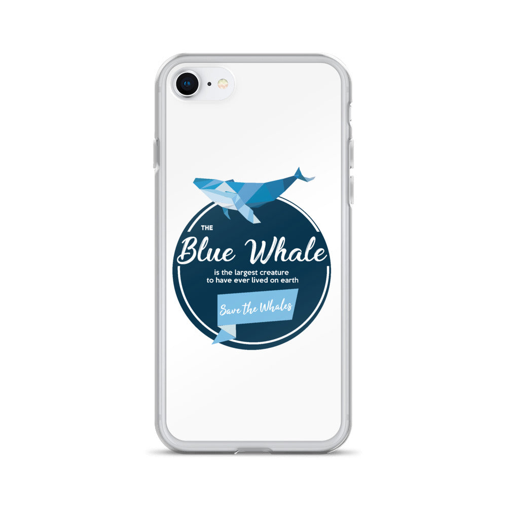 Blue Whale iPhone Case White - Splashing Apparel