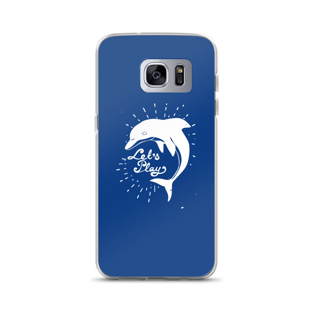 Let's Play Samsung Case Dark Blue - Splashing Apparel