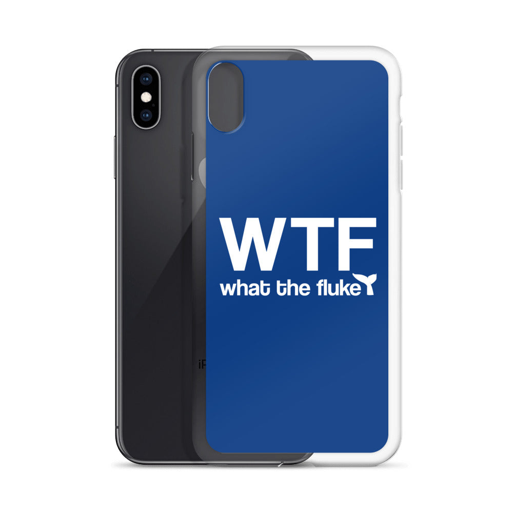 What the Fluke iPhone Case Dark Blue - Splashing Apparel