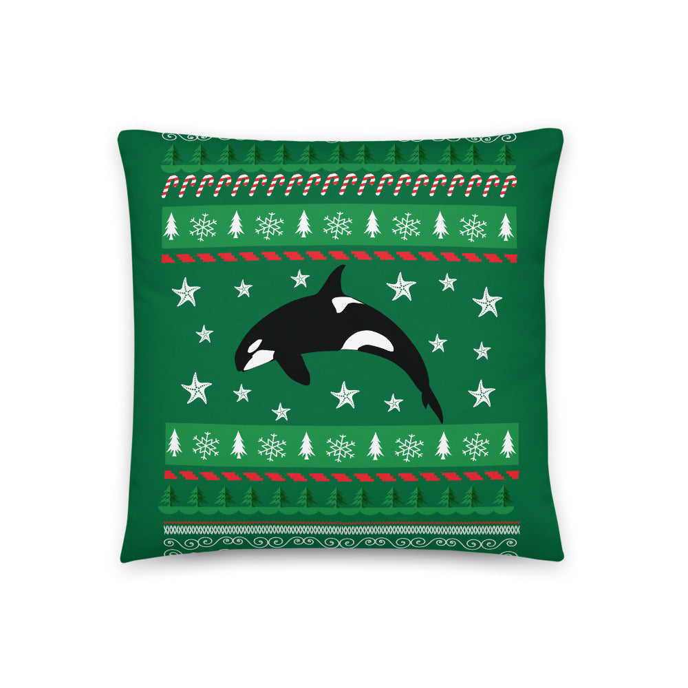 Festive Orca Pillow - Splashing Apparel