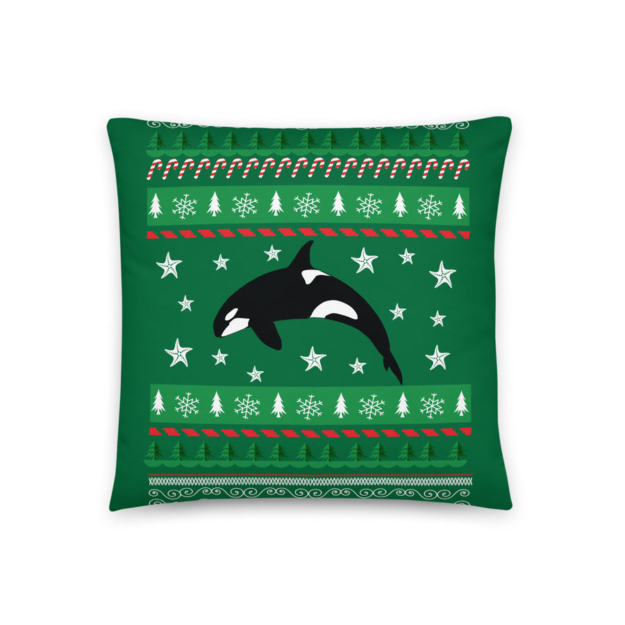 Festive Orca Pillow - Splashing Apparel