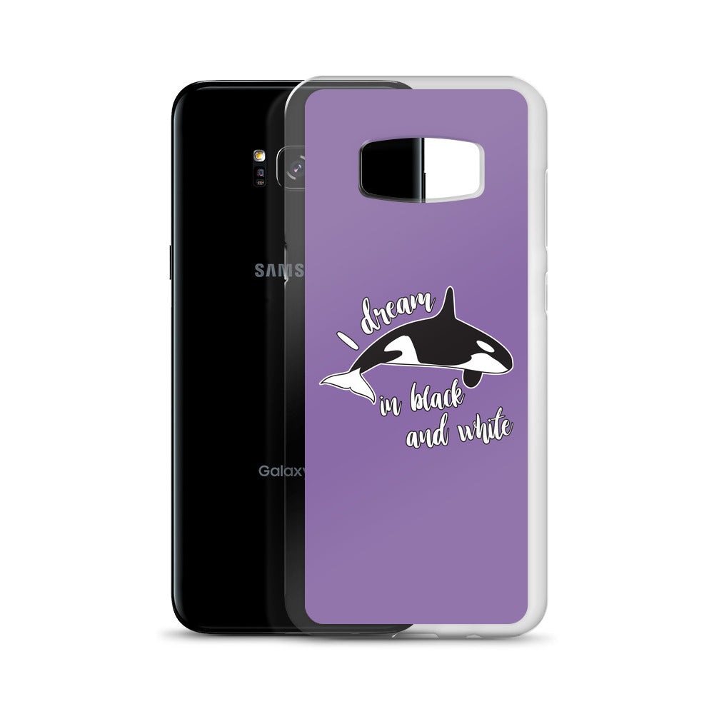 Dream in Black and White Samsung Case Purple - Splashing Apparel