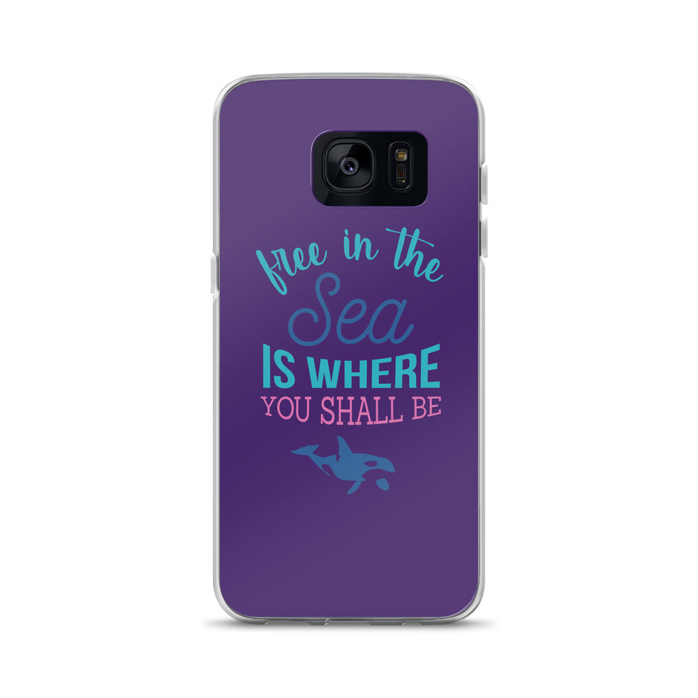 Free in the Sea Samsung Case Purple - Splashing Apparel