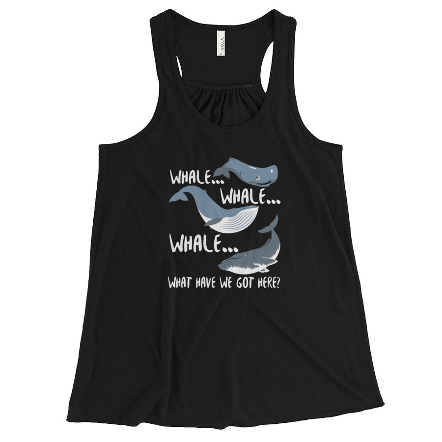Whale Whale Whale Women's Flowy Racerback Tank - Splashing Apparel