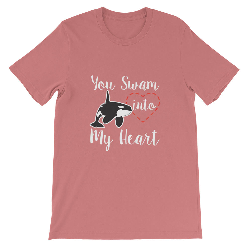 You Swam into My Heart T-Shirt - Splashing Apparel