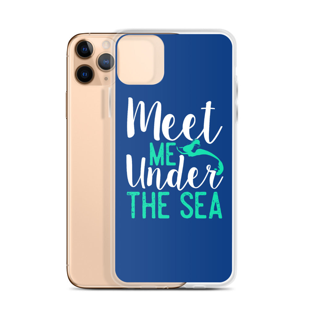 Meet Me Under the Sea iPhone Case Dark Blue - Splashing Apparel