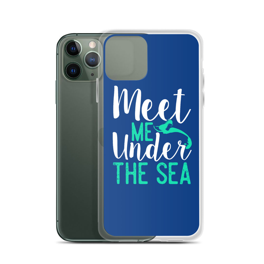 Meet Me Under the Sea iPhone Case Dark Blue - Splashing Apparel