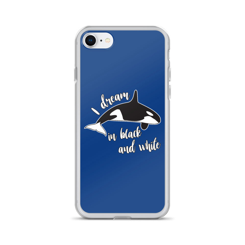 Dream in Black and White iPhone Case Dark Blue - Splashing Apparel