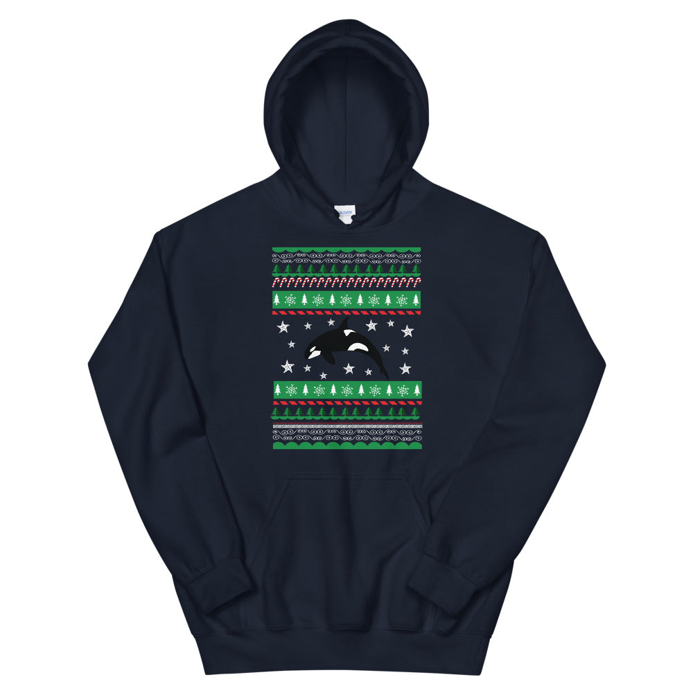 Festive Orca Hoodie - Splashing Apparel