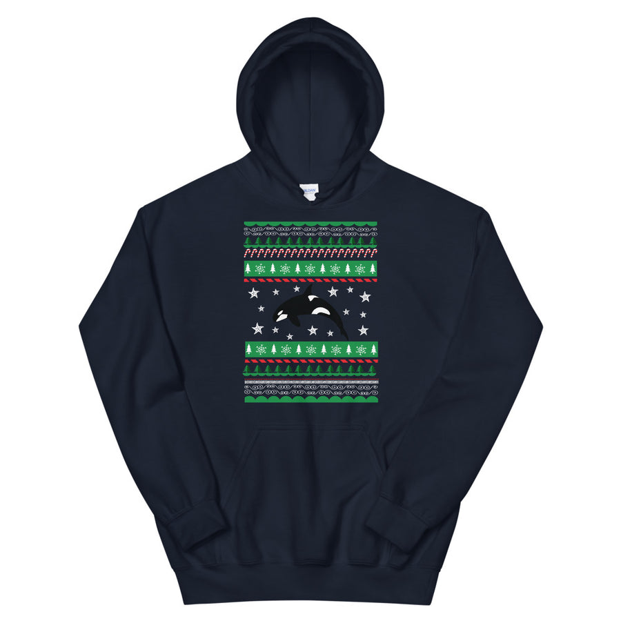 Festive Orca Hoodie - Splashing Apparel