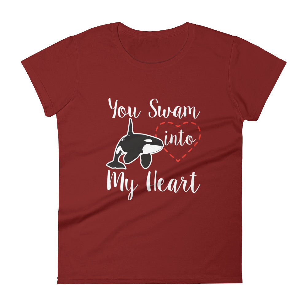 You Swam into My Heart Women's Shirt - Splashing Apparel
