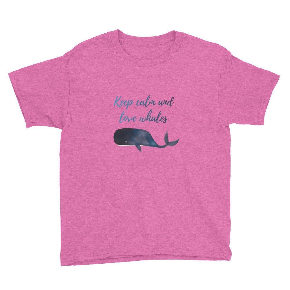Keep Calm and Love Whales Kids Shirt - Splashing Apparel