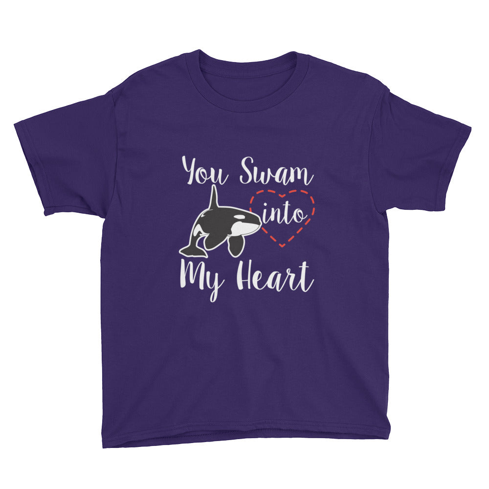 You Swam into My Heart Kids Shirt - Splashing Apparel