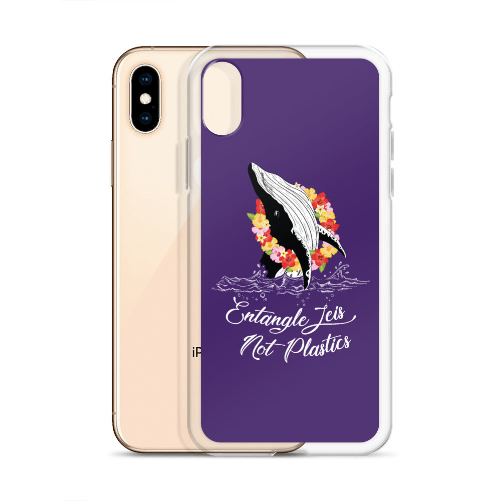 Entangle Leis Not Plastics iPhone Case Purple - Splashing Apparel