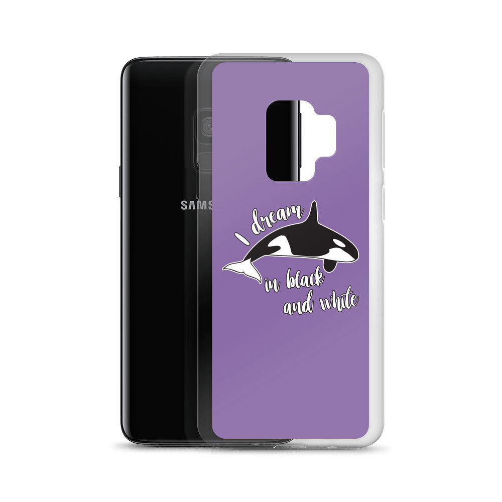 Dream in Black and White Samsung Case Purple - Splashing Apparel