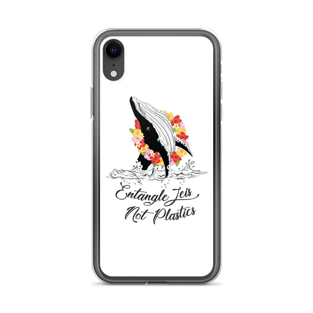 Entangle Leis Not Plastics iPhone Case White - Splashing Apparel