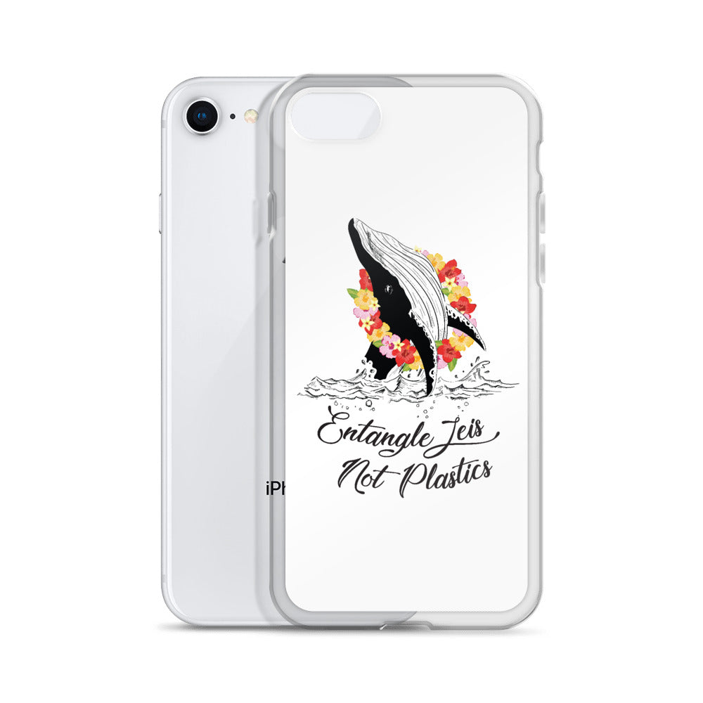 Entangle Leis Not Plastics iPhone Case White - Splashing Apparel