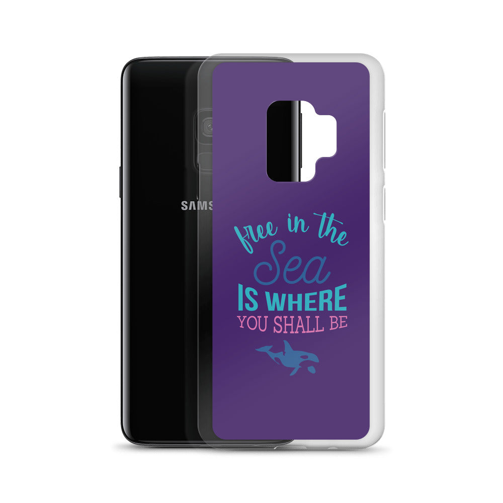 Free in the Sea Samsung Case Purple - Splashing Apparel