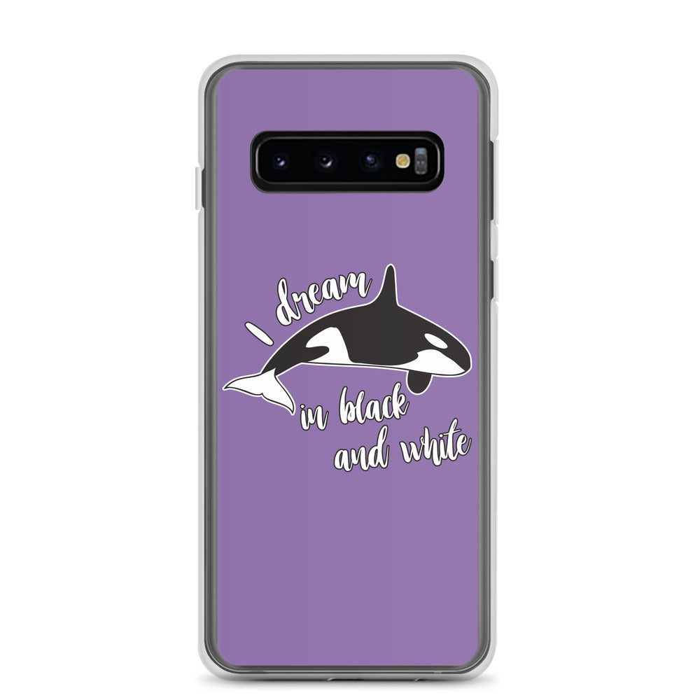 Dream in Black and White Samsung Case Purple - Splashing Apparel