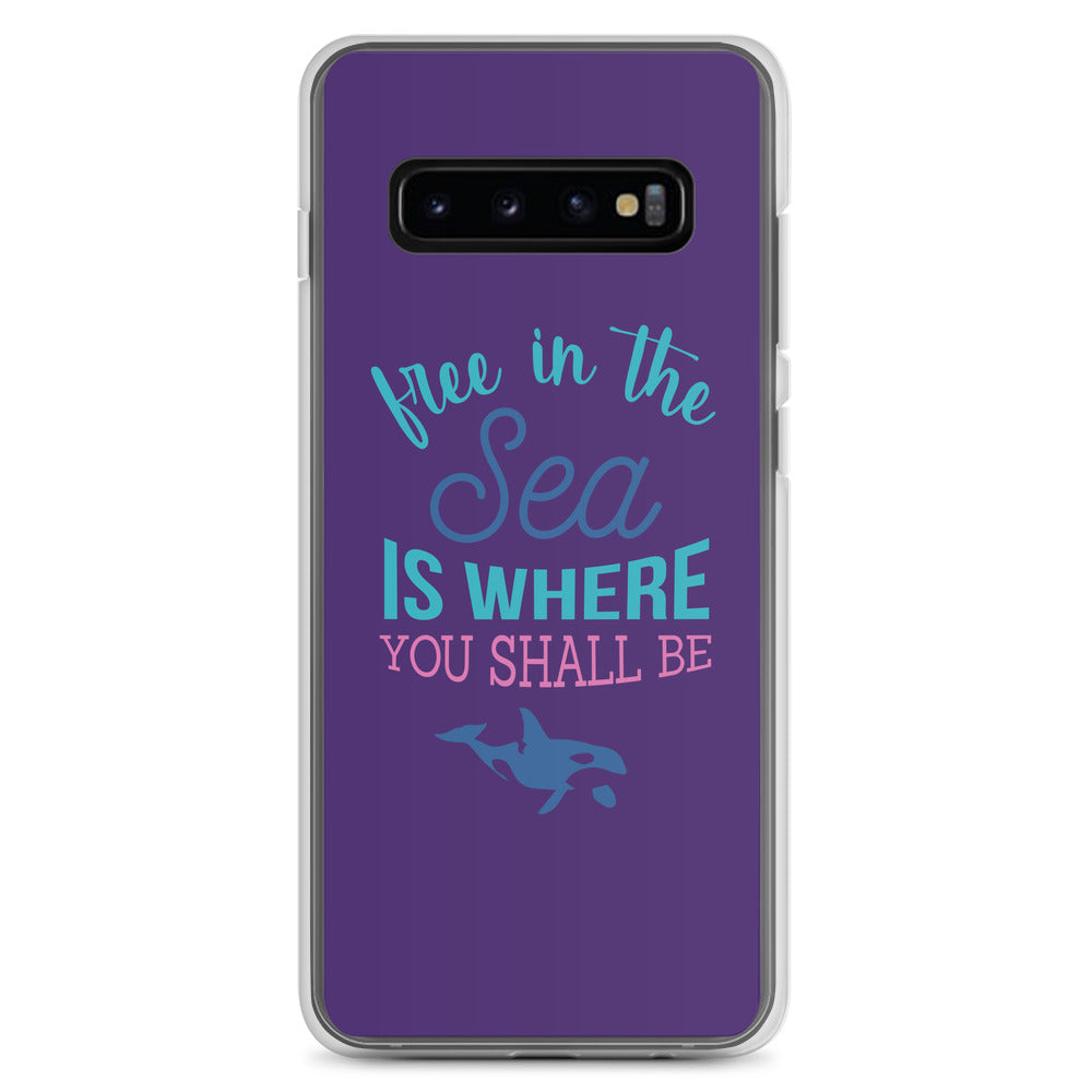 Free in the Sea Samsung Case Purple - Splashing Apparel