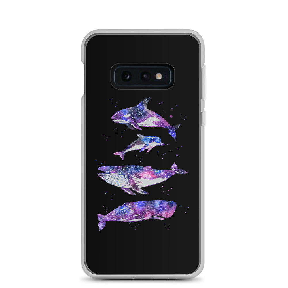 Stary Whales Samsung Case Black - Splashing Apparel