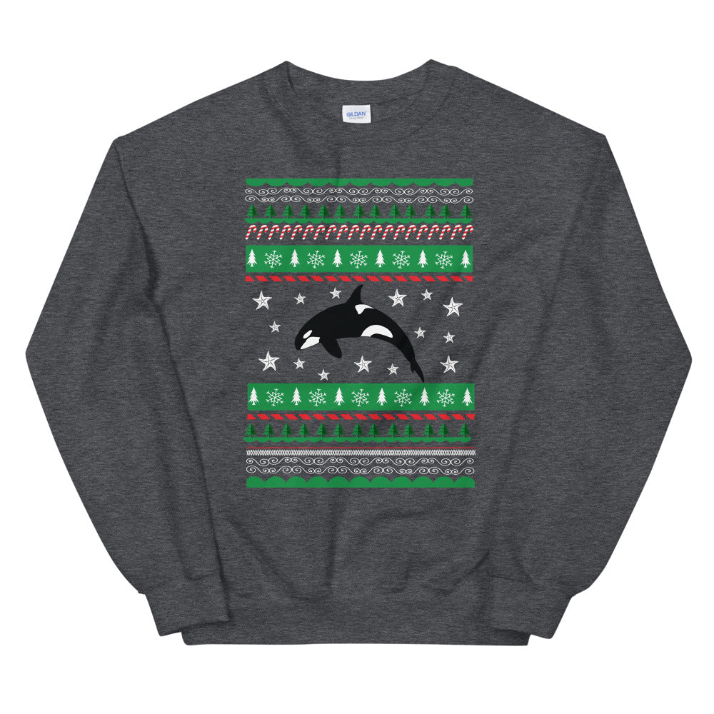 Festive Orca Sweatshirt - Splashing Apparel