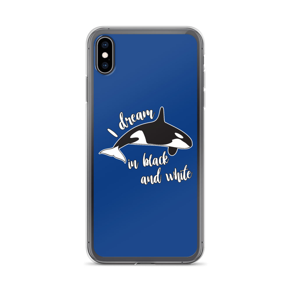 Dream in Black and White iPhone Case Dark Blue - Splashing Apparel