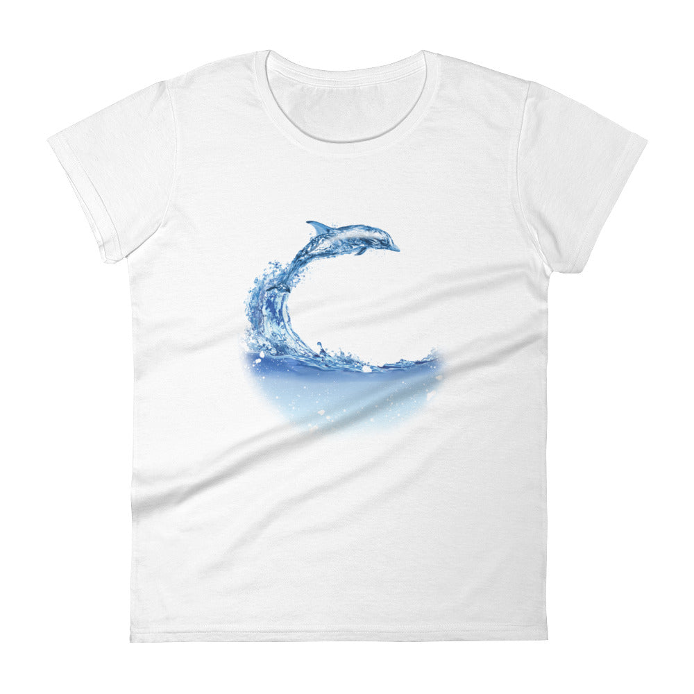 Aqua Dolphin Women's Shirt - Splashing Apparel