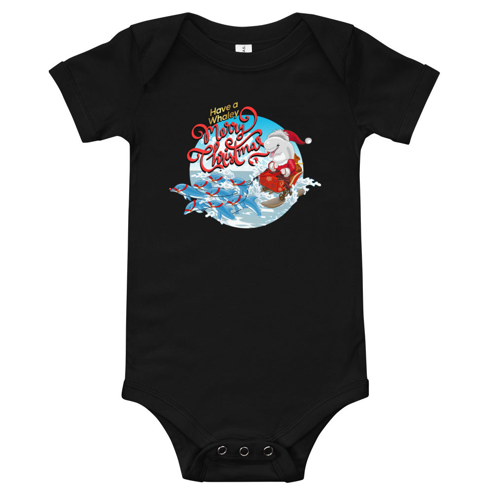Santa’s Reindolphins Baby Onesie - Splashing Apparel