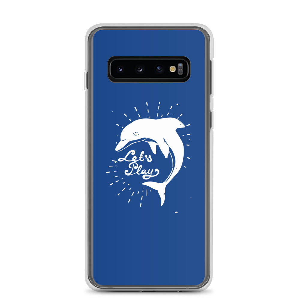 Let's Play Samsung Case Dark Blue - Splashing Apparel