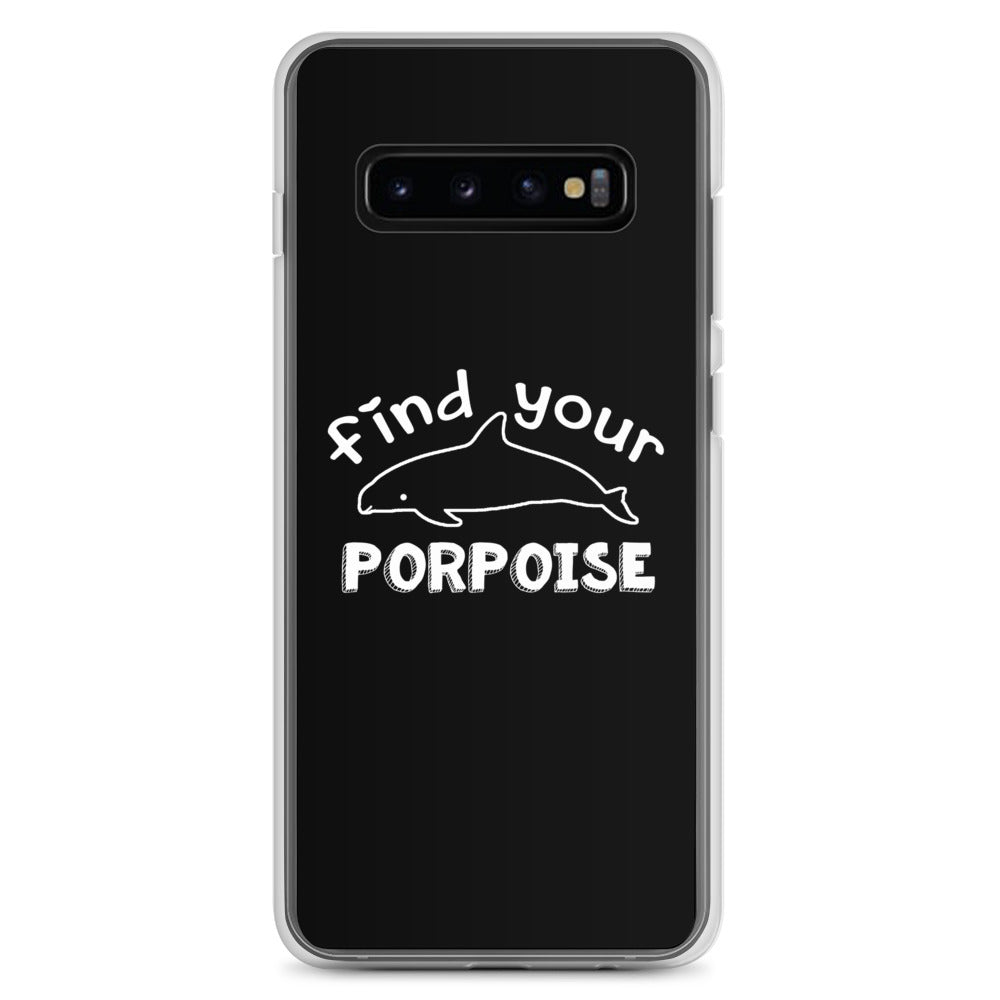 Find Your Porpoise Samsung Case Black - Splashing Apparel